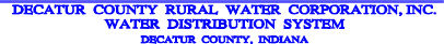 DCRW Water Distribution System wording